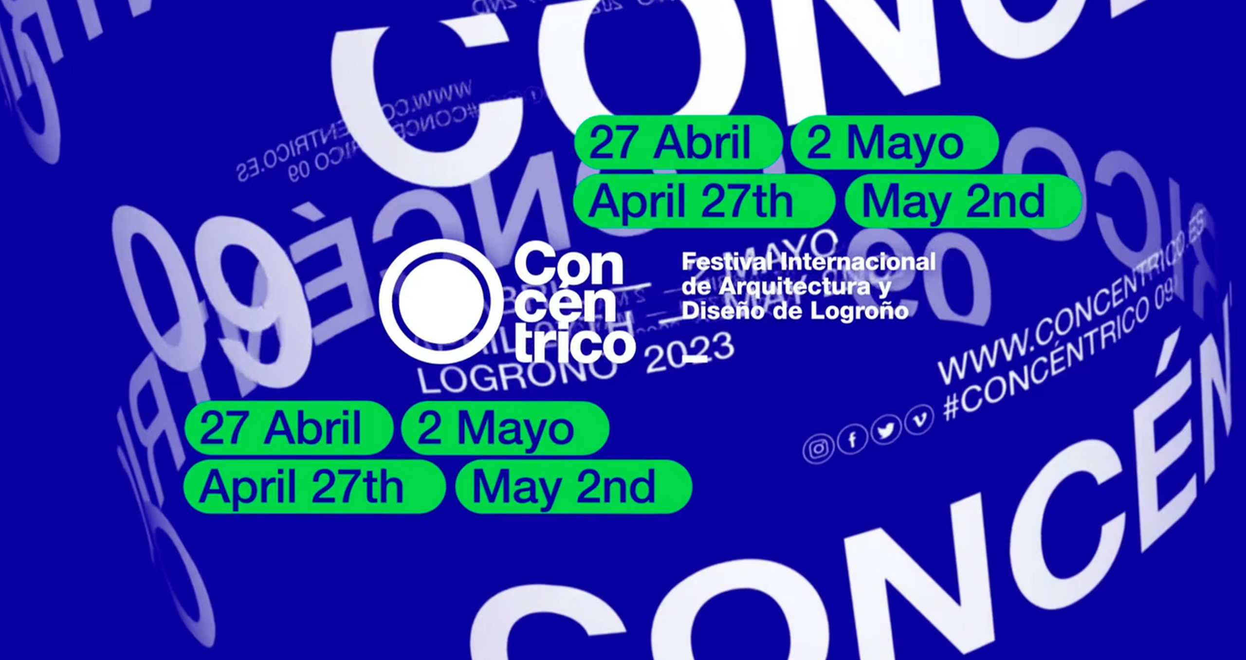 Spots para las diferentes ediciones de Concéntrico Logroño.